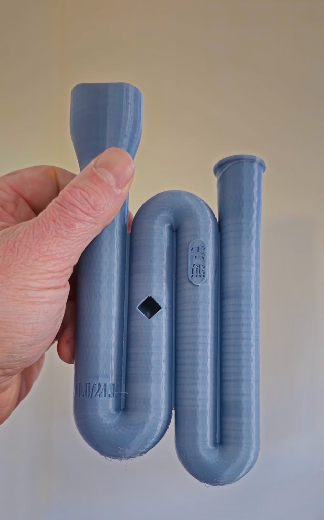 3D Printed Shakuhachi Back View