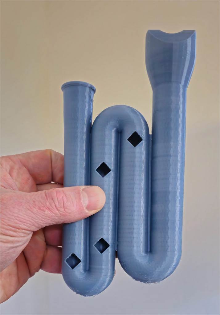 3D Printed Shakuhachi Front View